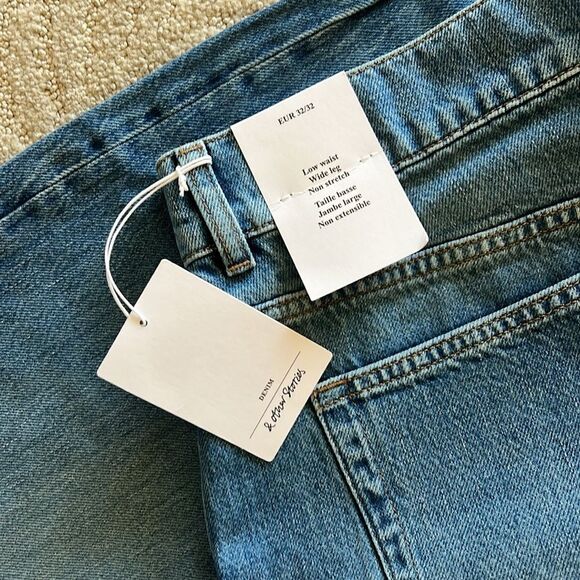 NWT & Other Stories Wide Leg, Low Waist, Non Stretch Jean Size 32 - Picture 10 of 13